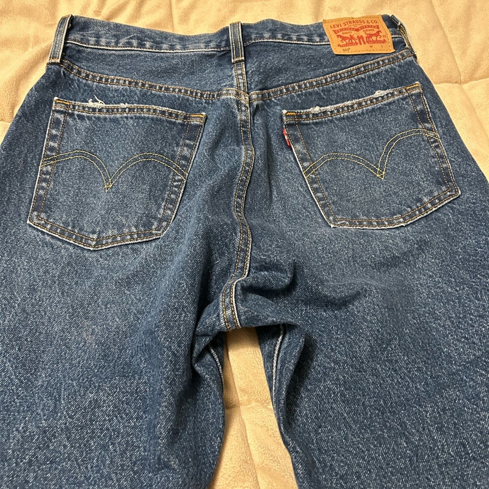 Levi's 501 Original Straight Leg Button Fly Jeans Size W29 L32 - Picture 6 of 13